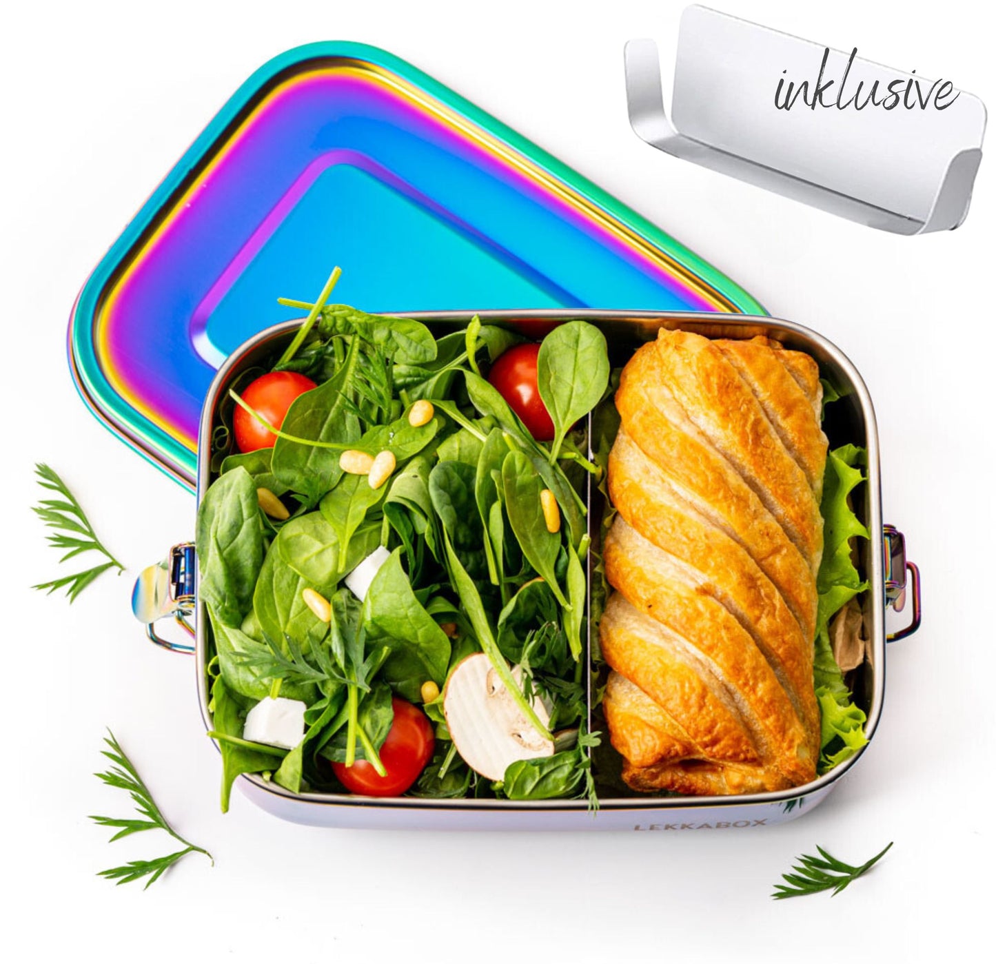 Кутия за обяд LEKKABOX Safe Rainbow 1000ml