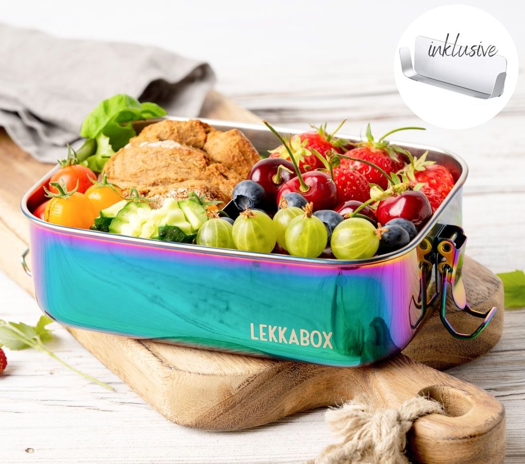 Кутия за обяд LEKKABOX Safe Rainbow 1000ml