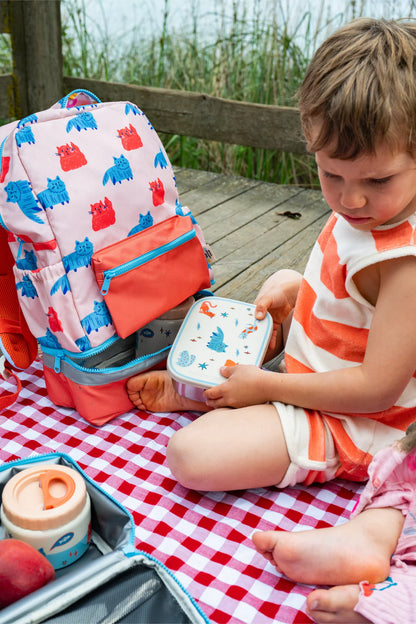 Детска раница с дъно за кутия за обяд – The Cotton Cloud Meowtiful Cats