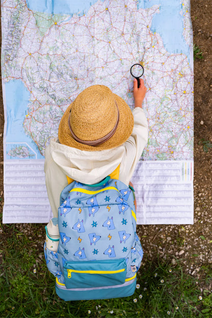 Детска раница с дъно за кутия за обяд – The Cotton Cloud Funky Dogs