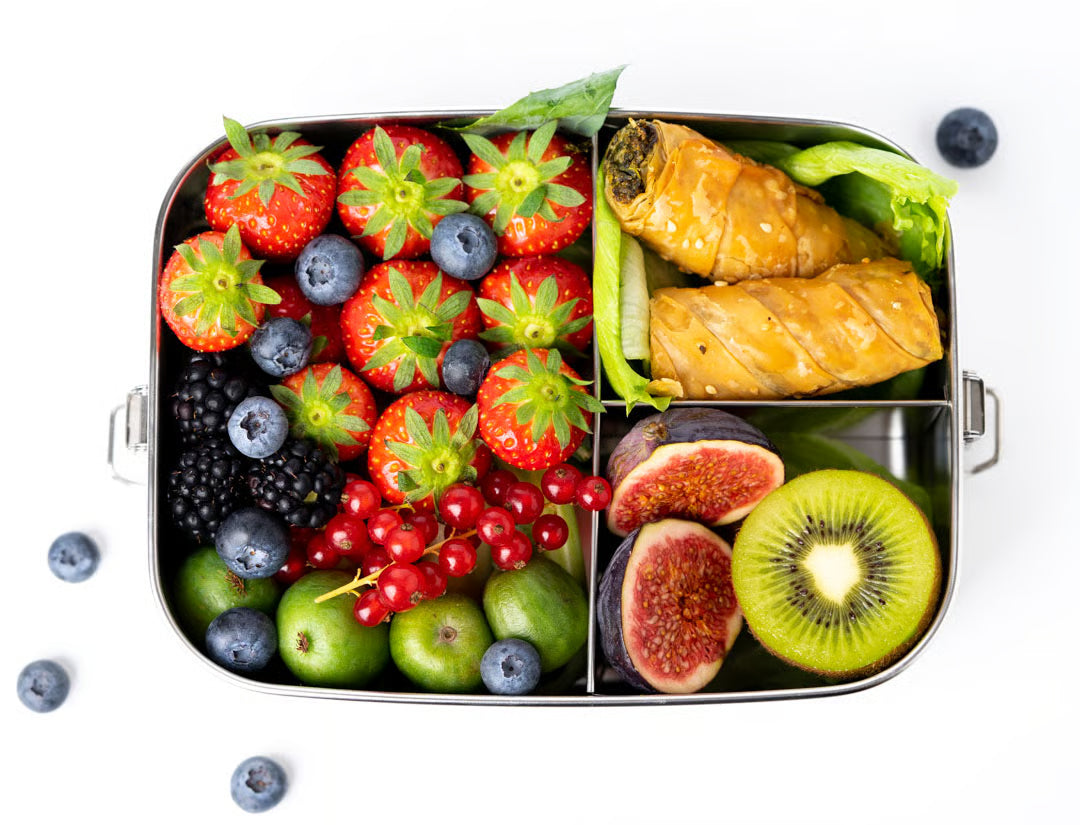 Кутия за обяд от неръждаема стомана LEKKABOX Safe 1400ml - 3 отделения