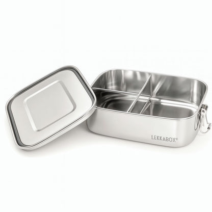 Кутия за обяд от неръждаема стомана LEKKABOX Safe 1000ml - 3 отделения