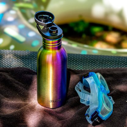 Бутилка за вода от неръждаема стомана LEKKABOX Go Rainbow 500ml