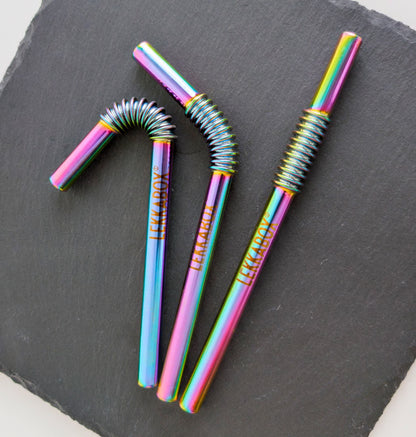 Сламка от неръждаема стомана LEKKABOX - 4 броя