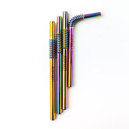 Сламка от неръждаема стомана LEKKABOX - 4 броя