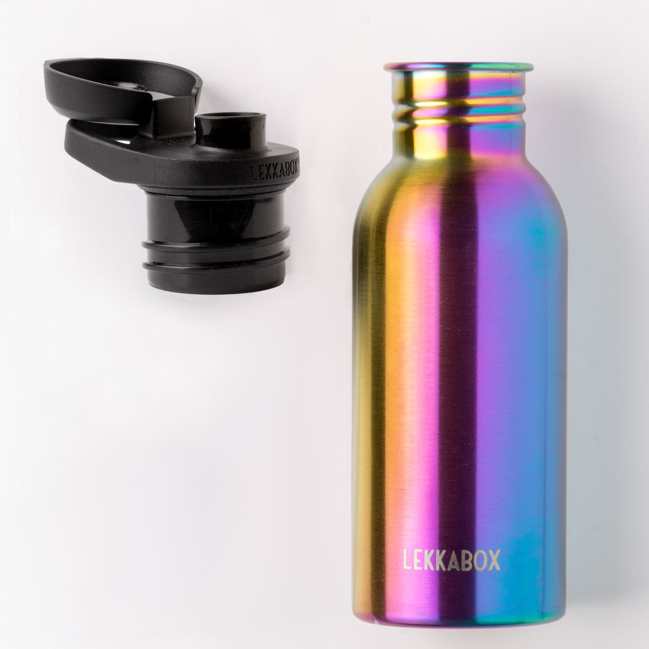 Бутилка за вода от неръждаема стомана LEKKABOX Go Rainbow 500ml