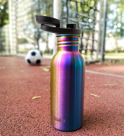 Бутилка за вода от неръждаема стомана LEKKABOX Go Rainbow 500ml